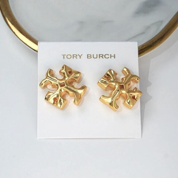 NWOT Tory Burch Gold Roxanne Clip-On Earring’s - Picture 1 of 6